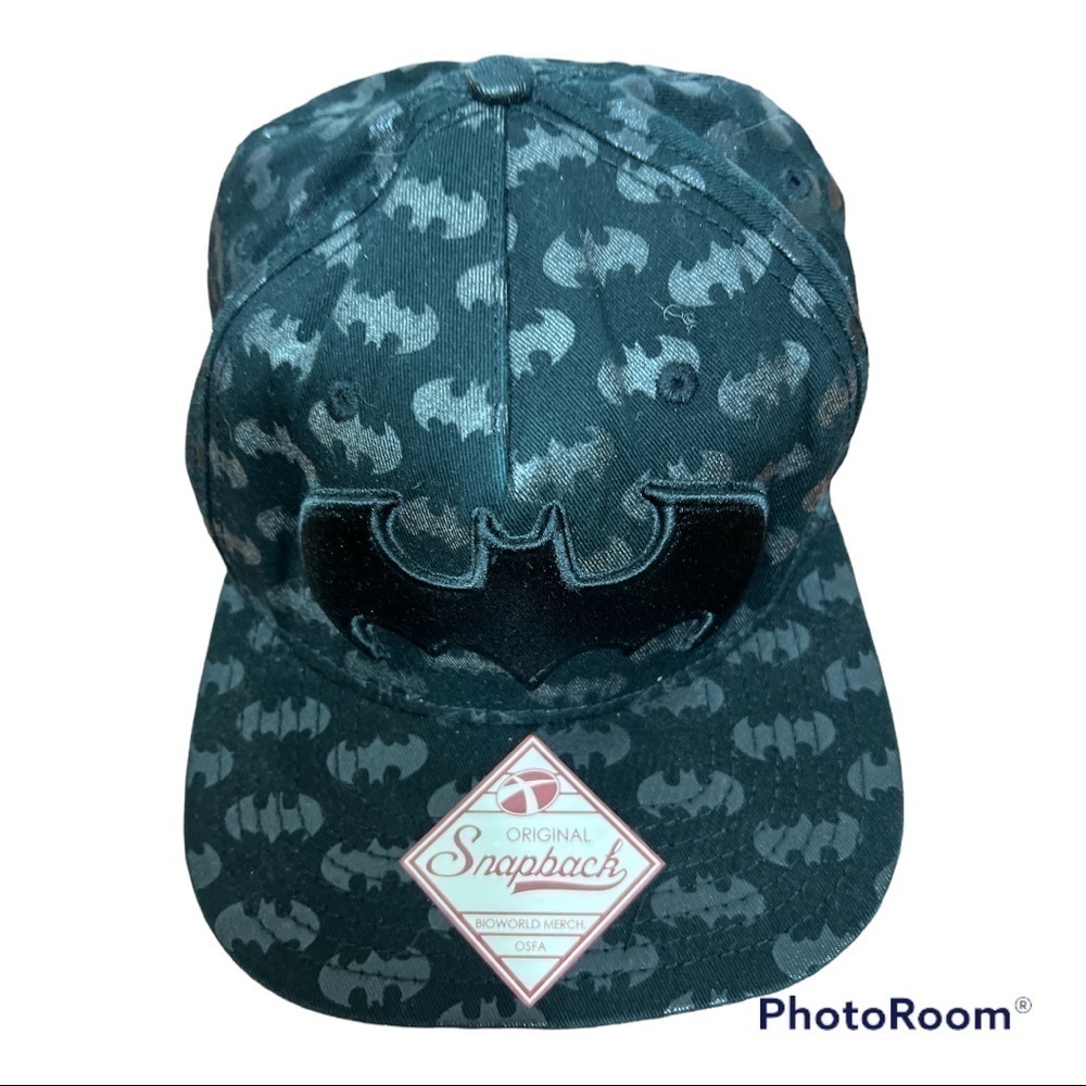 Bioworld Batman All Over Graphic Snapback Black Hat NWOT